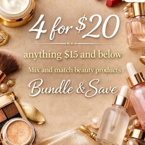 ✨NOW 4 for $25 on any Beauty Products $15 and under ✨